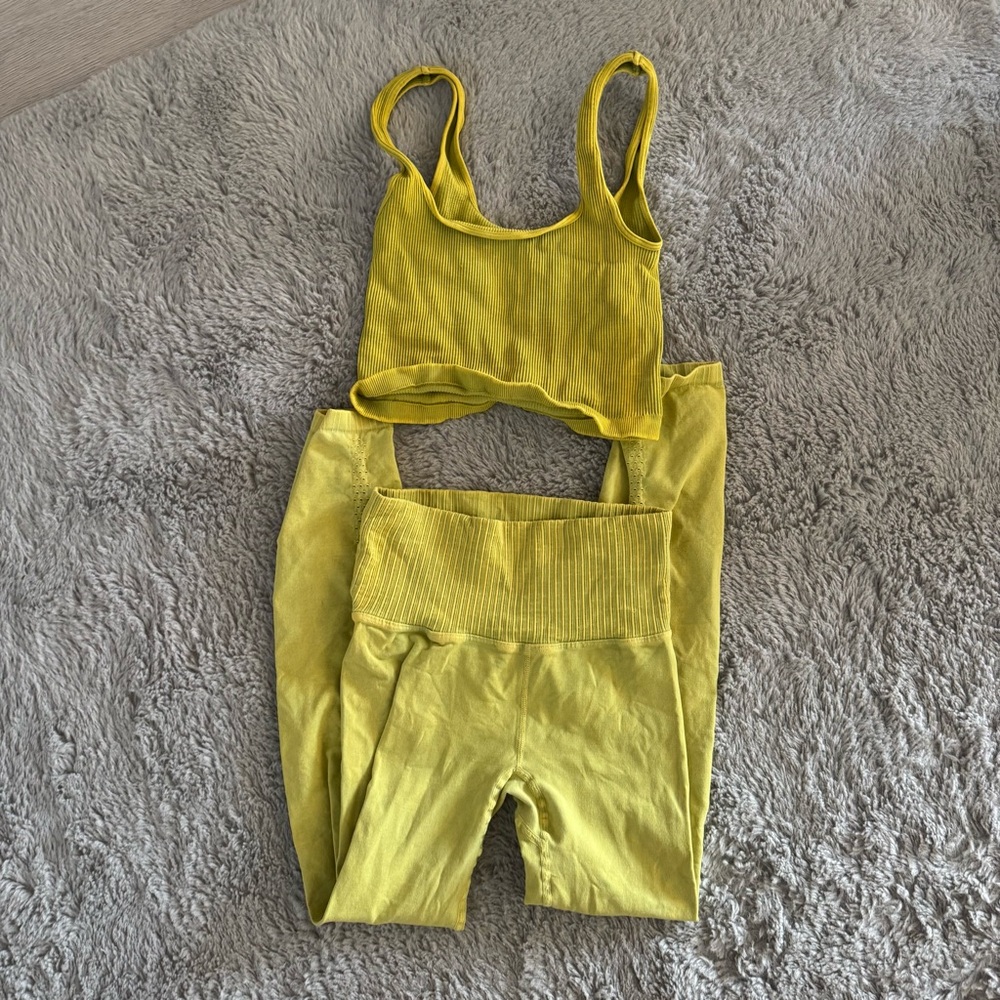Yellow Free People Movement Set XS/S